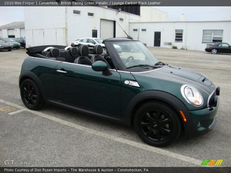 British Racing Green Metallic / Lounge Carbon Black Leather 2010 Mini Cooper S Convertible