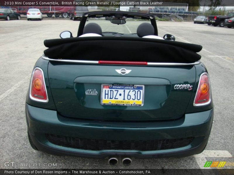 British Racing Green Metallic / Lounge Carbon Black Leather 2010 Mini Cooper S Convertible