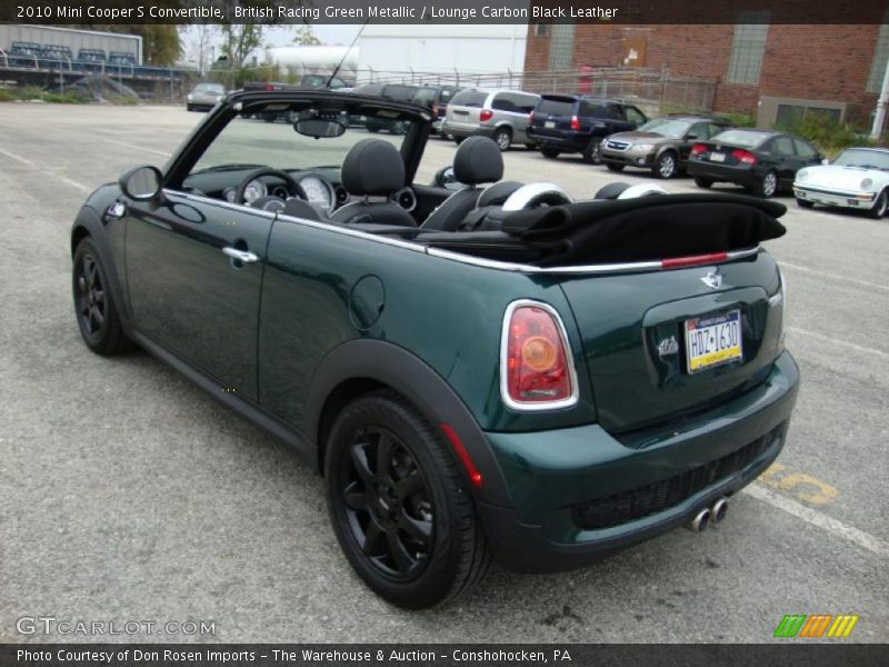 British Racing Green Metallic / Lounge Carbon Black Leather 2010 Mini Cooper S Convertible