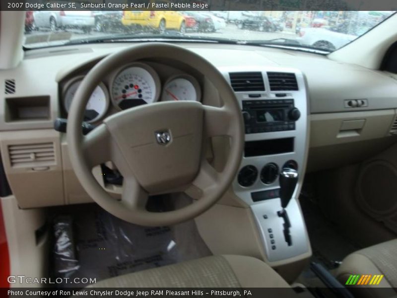Sunburst Orange Pearl / Pastel Pebble Beige 2007 Dodge Caliber SE
