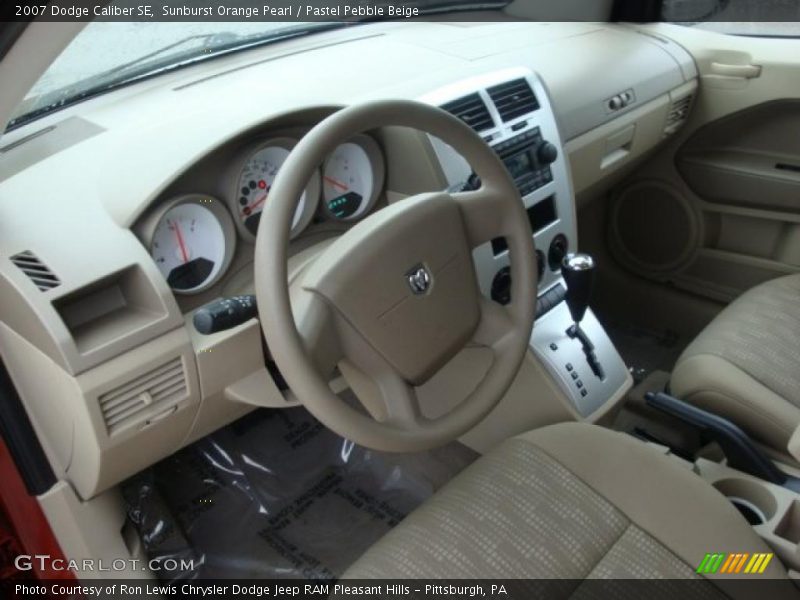 Sunburst Orange Pearl / Pastel Pebble Beige 2007 Dodge Caliber SE