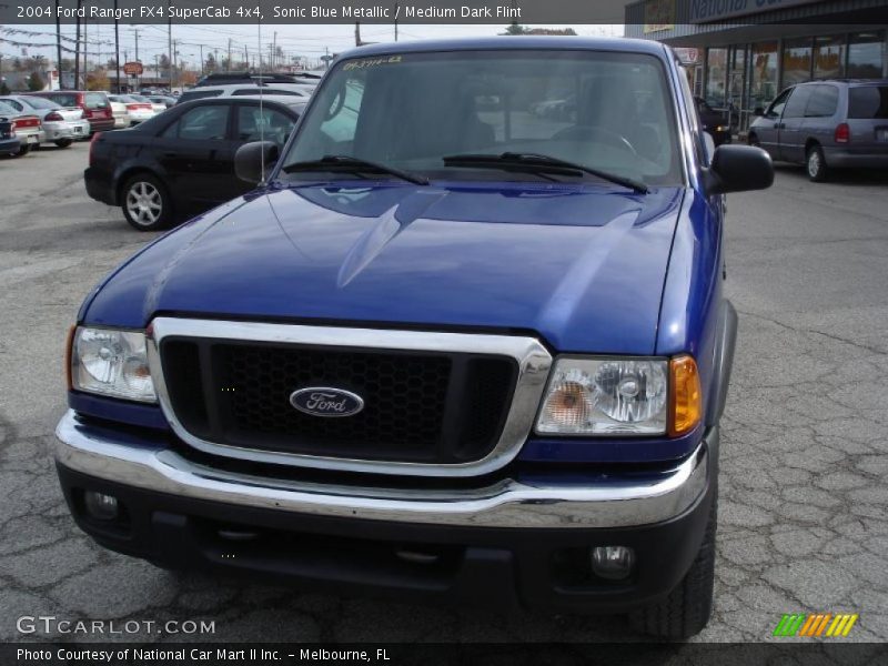 Sonic Blue Metallic / Medium Dark Flint 2004 Ford Ranger FX4 SuperCab 4x4