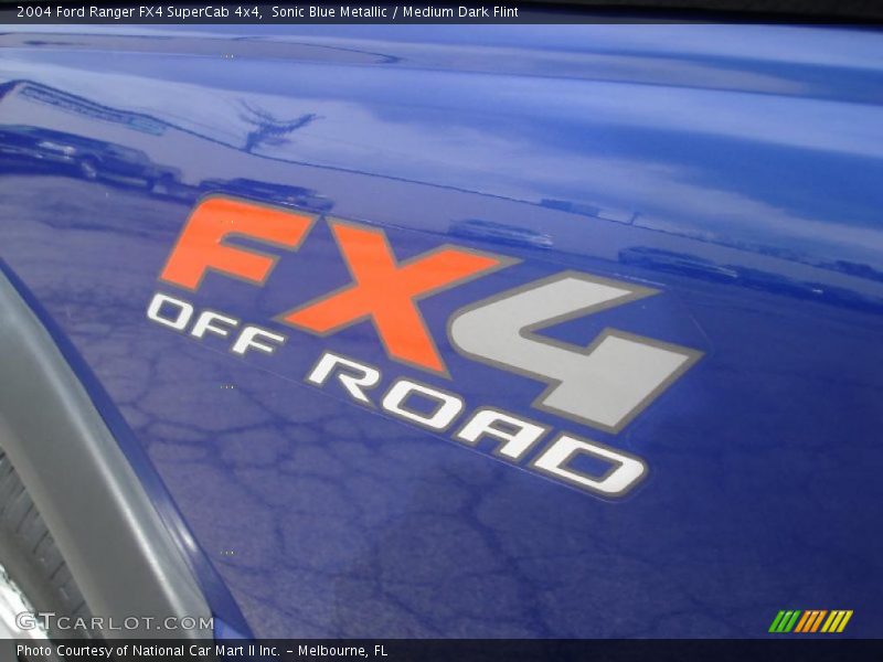 Sonic Blue Metallic / Medium Dark Flint 2004 Ford Ranger FX4 SuperCab 4x4