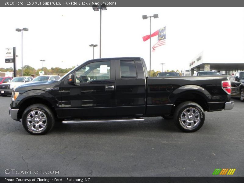 Tuxedo Black / Medium Stone 2010 Ford F150 XLT SuperCab