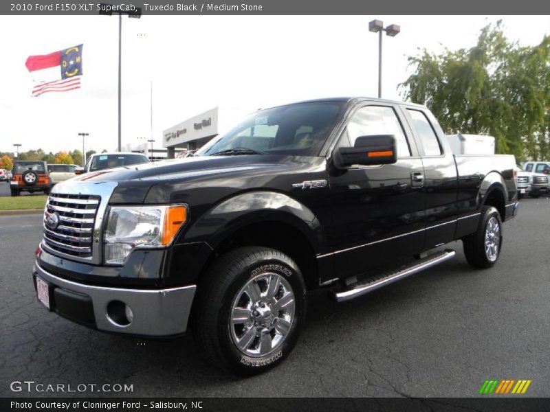 Tuxedo Black / Medium Stone 2010 Ford F150 XLT SuperCab