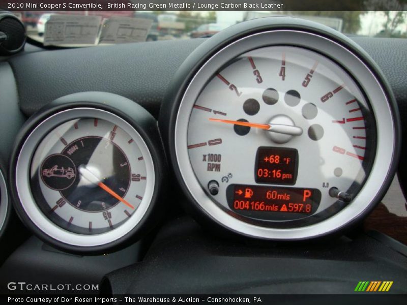British Racing Green Metallic / Lounge Carbon Black Leather 2010 Mini Cooper S Convertible