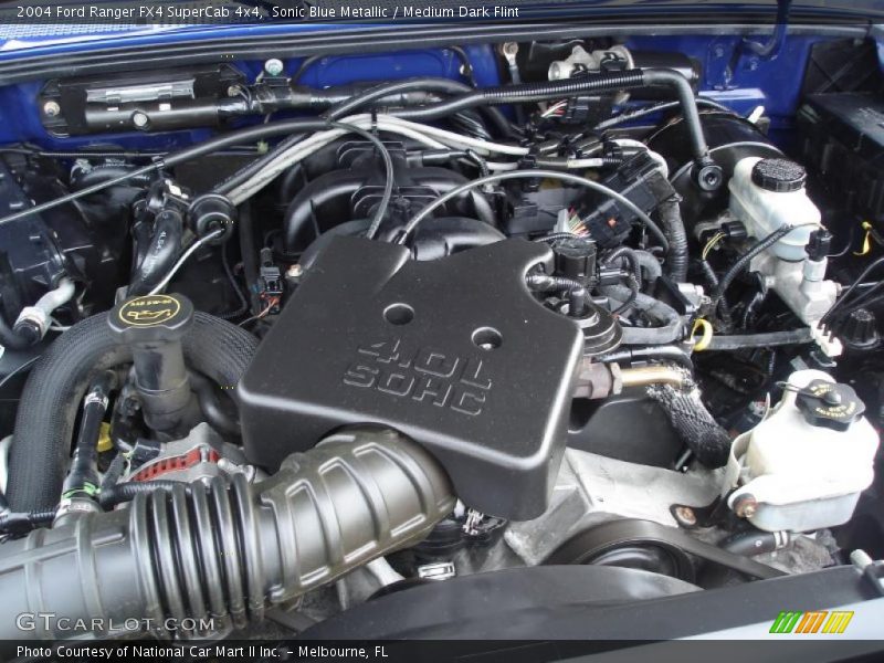 Sonic Blue Metallic / Medium Dark Flint 2004 Ford Ranger FX4 SuperCab 4x4