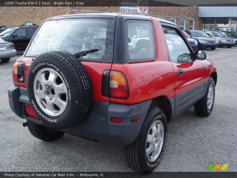 Bright Red / Gray 1996 Toyota RAV4 2 Door