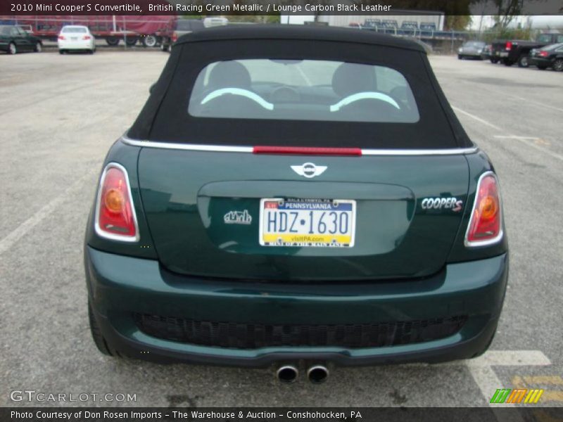 British Racing Green Metallic / Lounge Carbon Black Leather 2010 Mini Cooper S Convertible