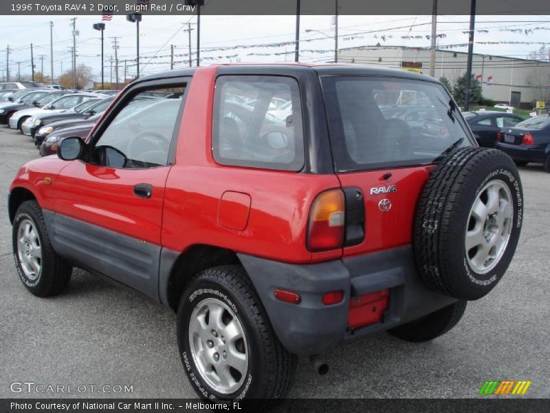 Bright Red / Gray 1996 Toyota RAV4 2 Door