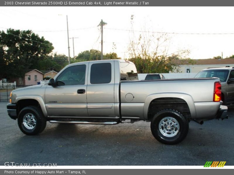 Light Pewter Metallic / Tan 2003 Chevrolet Silverado 2500HD LS Extended Cab 4x4