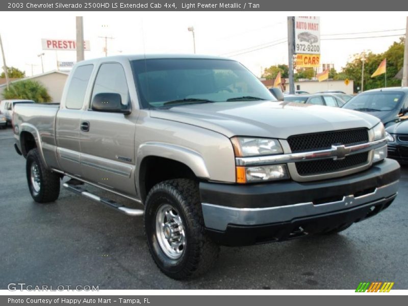 Light Pewter Metallic / Tan 2003 Chevrolet Silverado 2500HD LS Extended Cab 4x4
