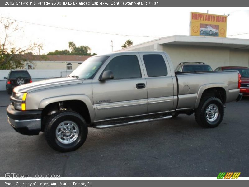 Light Pewter Metallic / Tan 2003 Chevrolet Silverado 2500HD LS Extended Cab 4x4