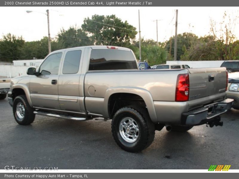 Light Pewter Metallic / Tan 2003 Chevrolet Silverado 2500HD LS Extended Cab 4x4