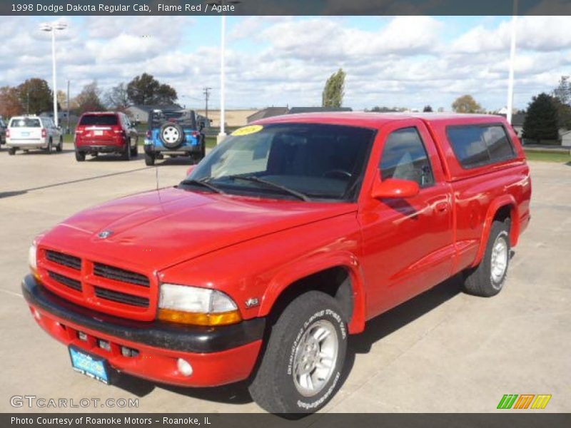 Flame Red / Agate 1998 Dodge Dakota Regular Cab