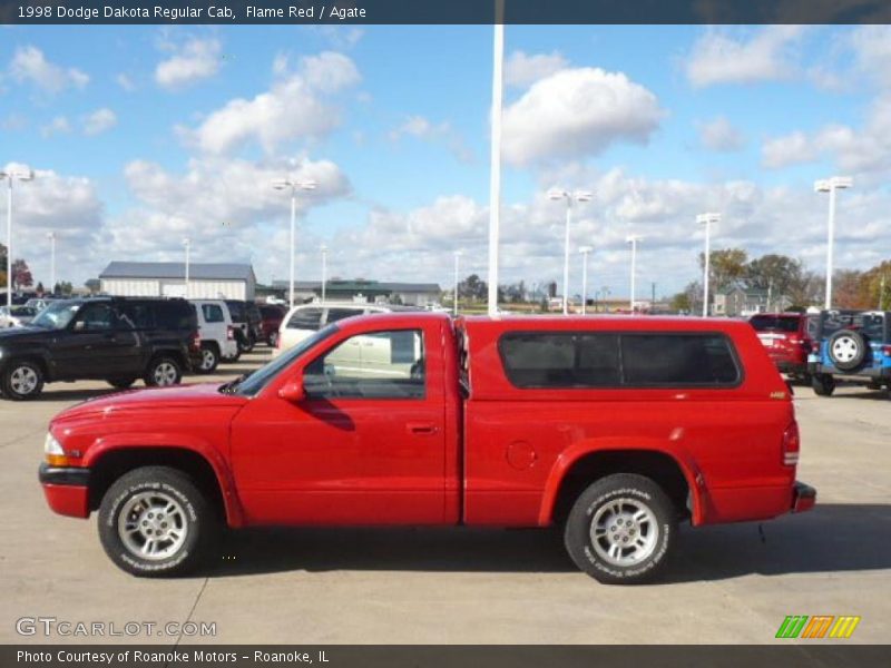 Flame Red / Agate 1998 Dodge Dakota Regular Cab
