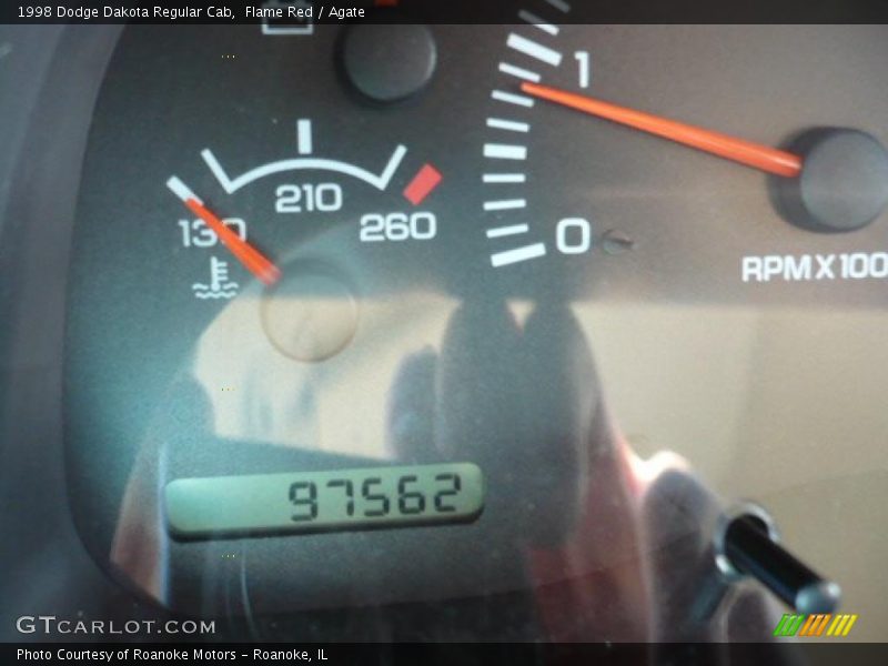 Flame Red / Agate 1998 Dodge Dakota Regular Cab