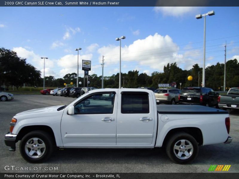 Summit White / Medium Pewter 2009 GMC Canyon SLE Crew Cab