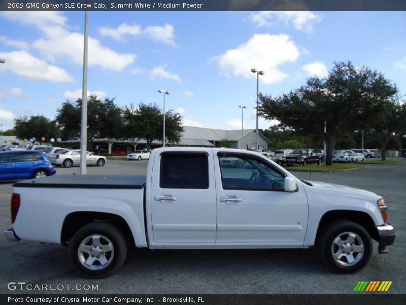 Summit White / Medium Pewter 2009 GMC Canyon SLE Crew Cab