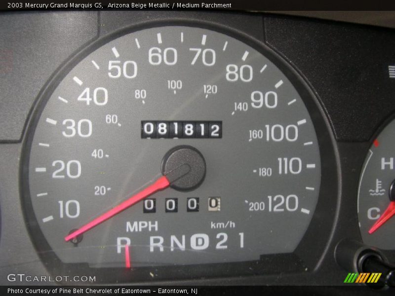 Arizona Beige Metallic / Medium Parchment 2003 Mercury Grand Marquis GS