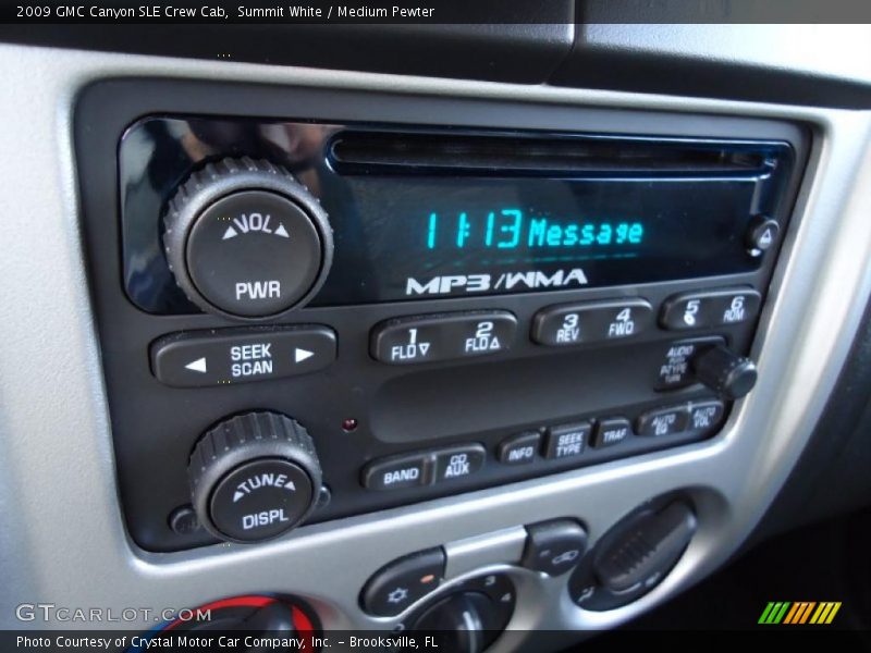 Controls of 2009 Canyon SLE Crew Cab