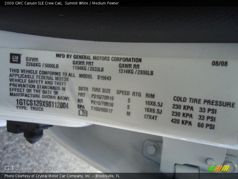 Summit White / Medium Pewter 2009 GMC Canyon SLE Crew Cab