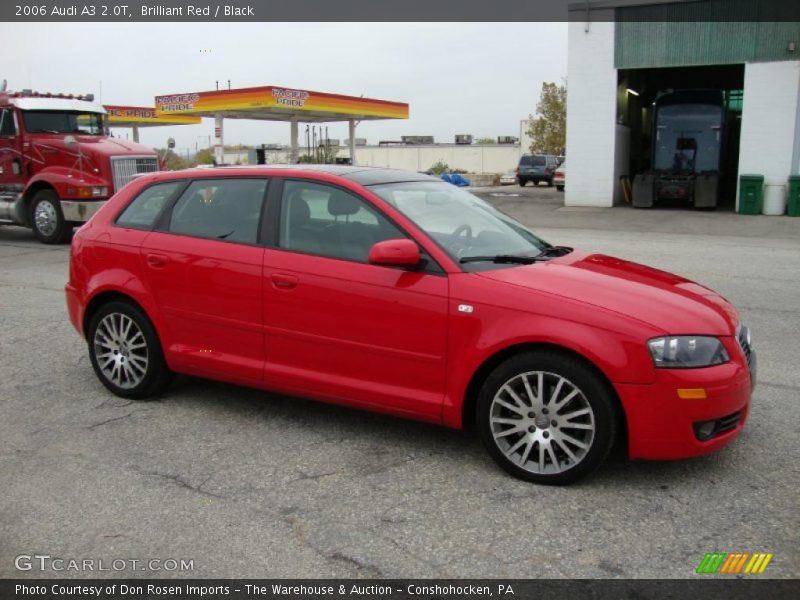 Brilliant Red / Black 2006 Audi A3 2.0T