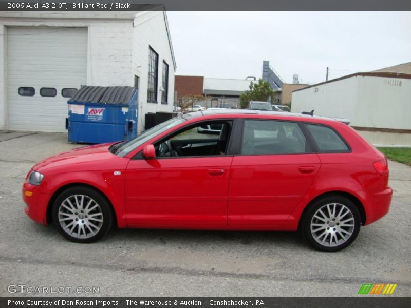 Brilliant Red / Black 2006 Audi A3 2.0T