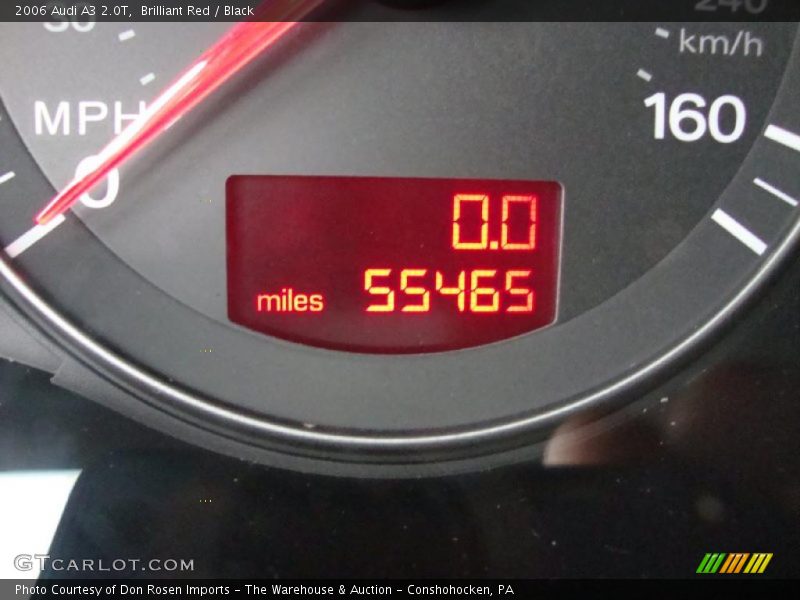 Brilliant Red / Black 2006 Audi A3 2.0T