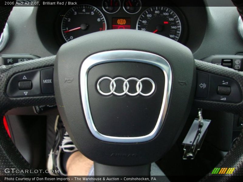 Brilliant Red / Black 2006 Audi A3 2.0T