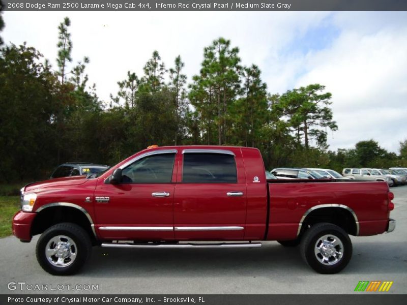 Inferno Red Crystal Pearl / Medium Slate Gray 2008 Dodge Ram 2500 Laramie Mega Cab 4x4