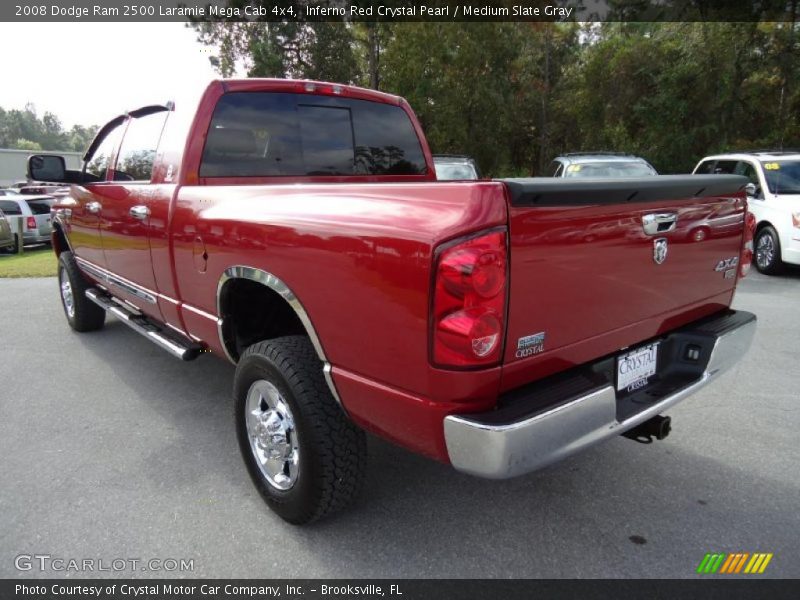 Inferno Red Crystal Pearl / Medium Slate Gray 2008 Dodge Ram 2500 Laramie Mega Cab 4x4