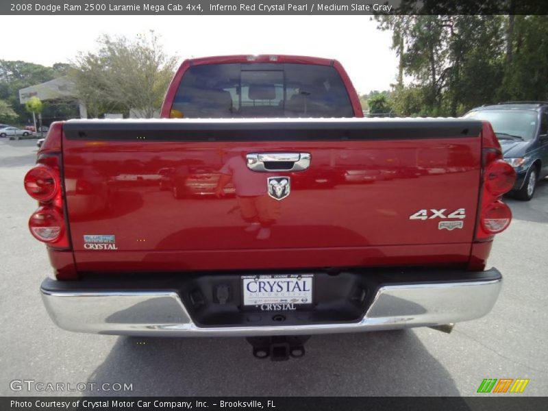 Inferno Red Crystal Pearl / Medium Slate Gray 2008 Dodge Ram 2500 Laramie Mega Cab 4x4
