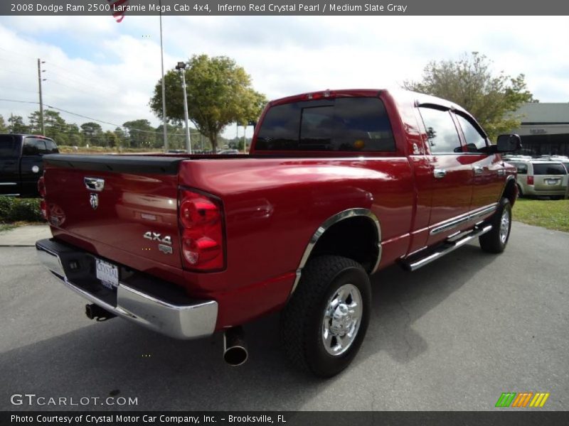 Inferno Red Crystal Pearl / Medium Slate Gray 2008 Dodge Ram 2500 Laramie Mega Cab 4x4