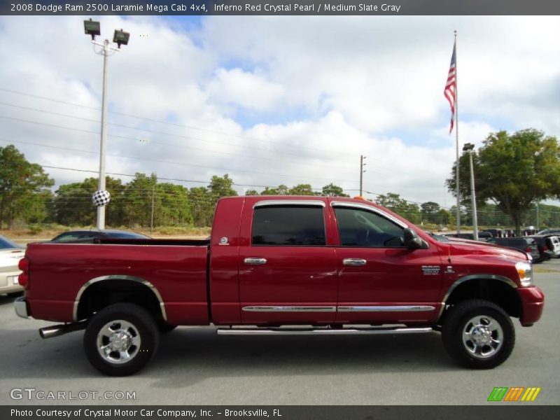 Inferno Red Crystal Pearl / Medium Slate Gray 2008 Dodge Ram 2500 Laramie Mega Cab 4x4