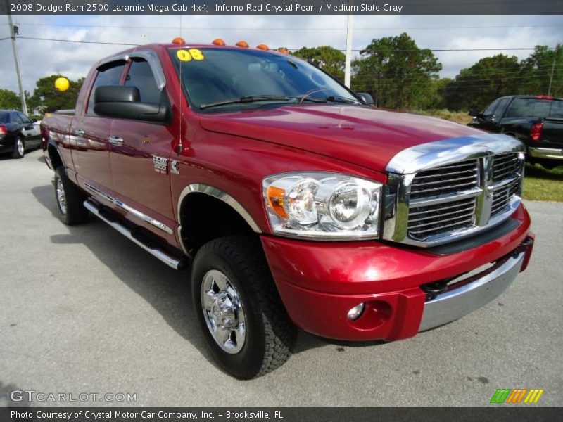 Inferno Red Crystal Pearl / Medium Slate Gray 2008 Dodge Ram 2500 Laramie Mega Cab 4x4