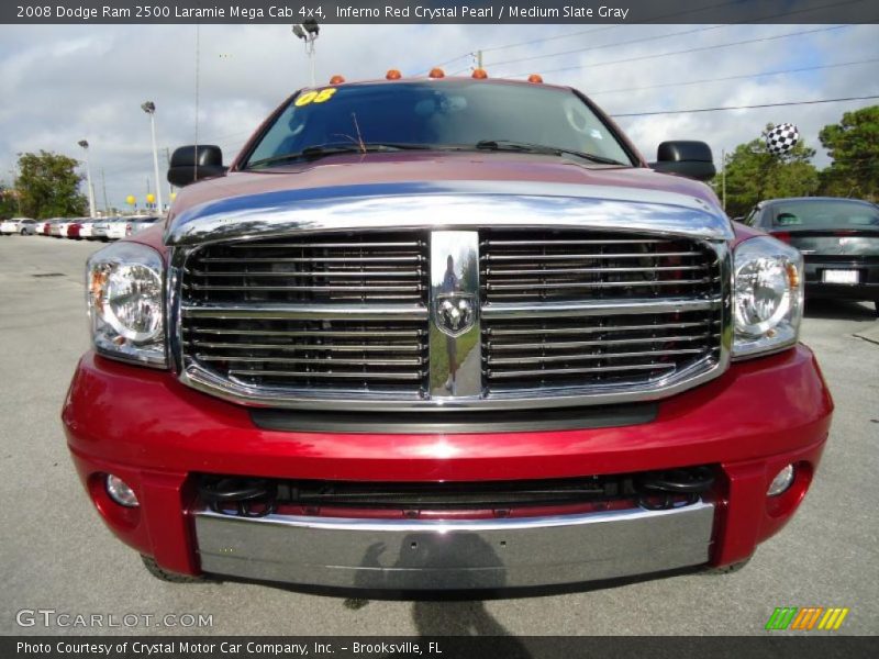 Inferno Red Crystal Pearl / Medium Slate Gray 2008 Dodge Ram 2500 Laramie Mega Cab 4x4