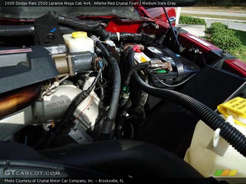 Inferno Red Crystal Pearl / Medium Slate Gray 2008 Dodge Ram 2500 Laramie Mega Cab 4x4