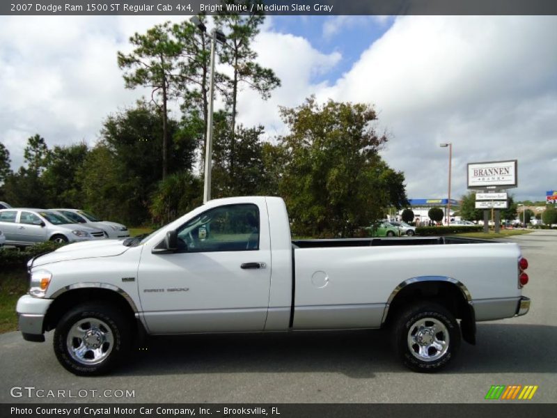 Bright White / Medium Slate Gray 2007 Dodge Ram 1500 ST Regular Cab 4x4