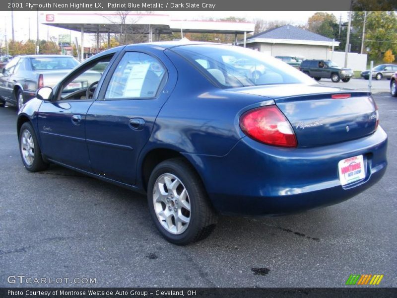 Patriot Blue Metallic / Dark Slate Gray 2001 Plymouth Neon Highline LX