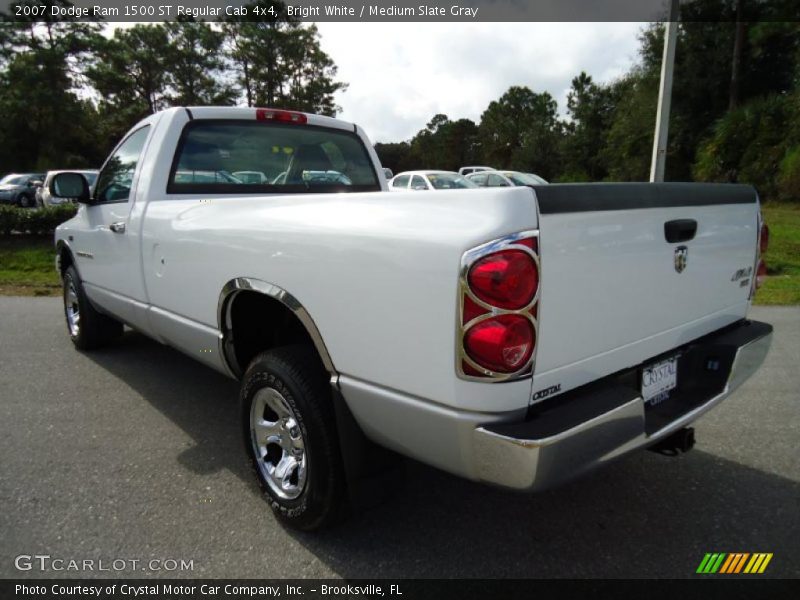 Bright White / Medium Slate Gray 2007 Dodge Ram 1500 ST Regular Cab 4x4