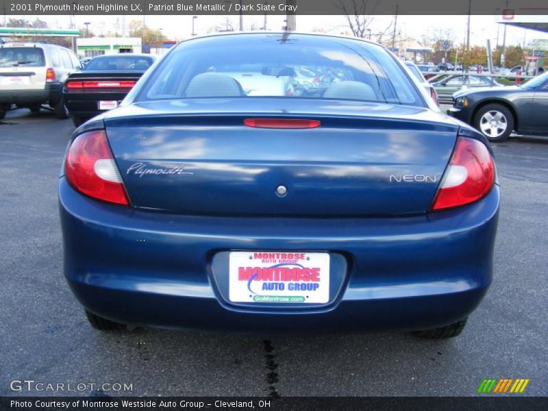 Patriot Blue Metallic / Dark Slate Gray 2001 Plymouth Neon Highline LX