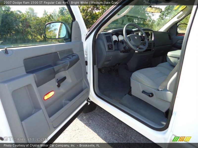 Bright White / Medium Slate Gray 2007 Dodge Ram 1500 ST Regular Cab 4x4