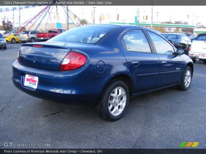 Patriot Blue Metallic / Dark Slate Gray 2001 Plymouth Neon Highline LX