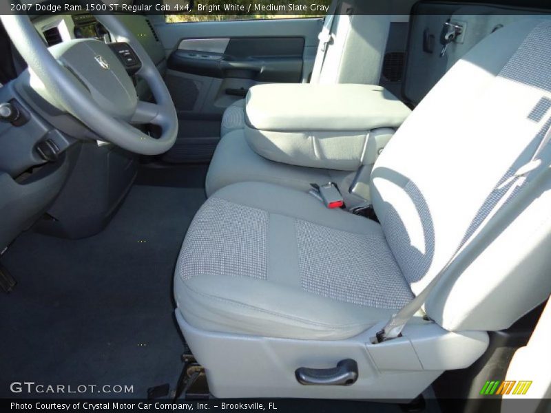 Bright White / Medium Slate Gray 2007 Dodge Ram 1500 ST Regular Cab 4x4