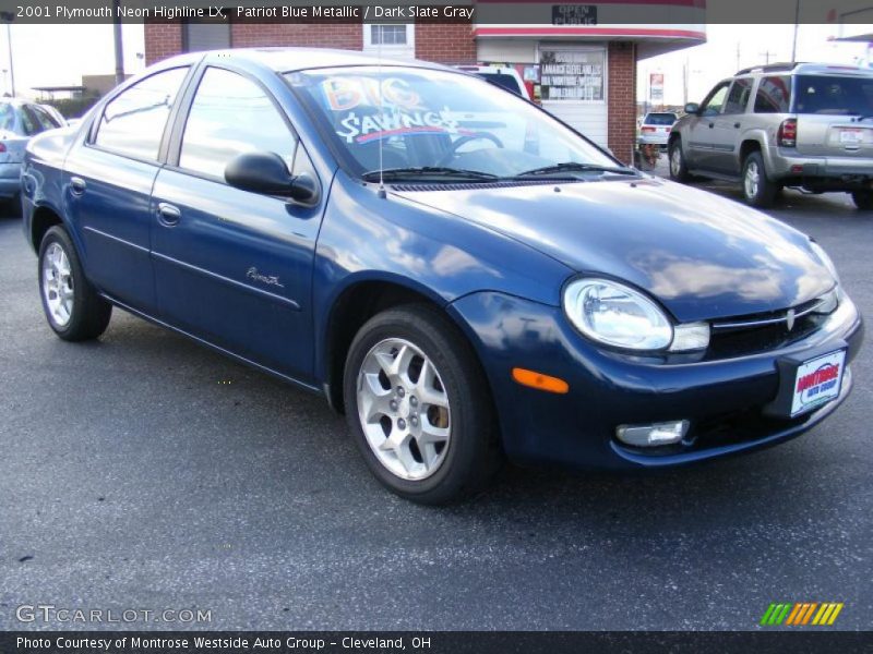 Patriot Blue Metallic / Dark Slate Gray 2001 Plymouth Neon Highline LX