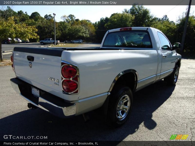Bright White / Medium Slate Gray 2007 Dodge Ram 1500 ST Regular Cab 4x4