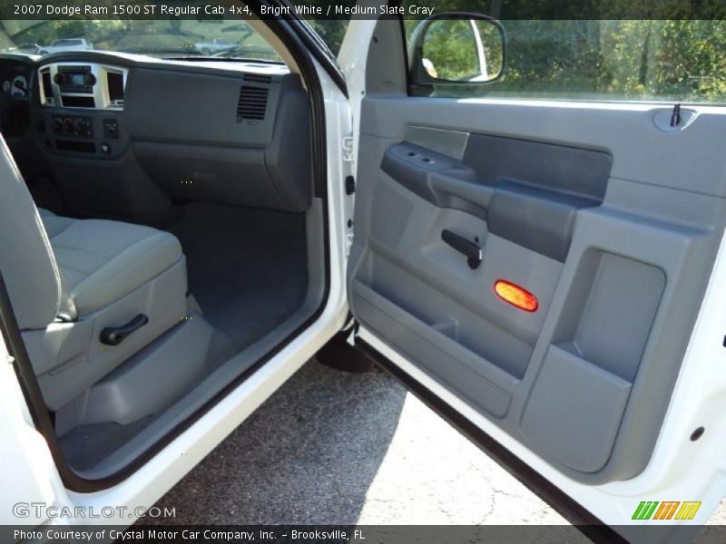 Bright White / Medium Slate Gray 2007 Dodge Ram 1500 ST Regular Cab 4x4