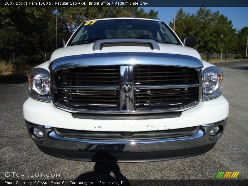 Bright White / Medium Slate Gray 2007 Dodge Ram 1500 ST Regular Cab 4x4