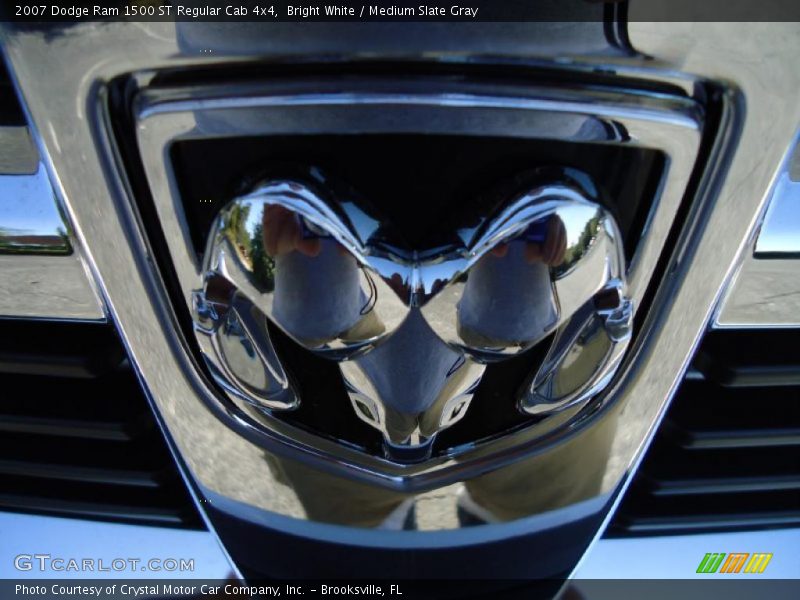 Bright White / Medium Slate Gray 2007 Dodge Ram 1500 ST Regular Cab 4x4